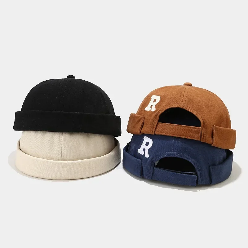 Vintage Dome Hat Kids Solid Color Velvet Beanies For Children Crimping Brimless Skull Caps Casual Portable Hip Hop Cap 46-50CM