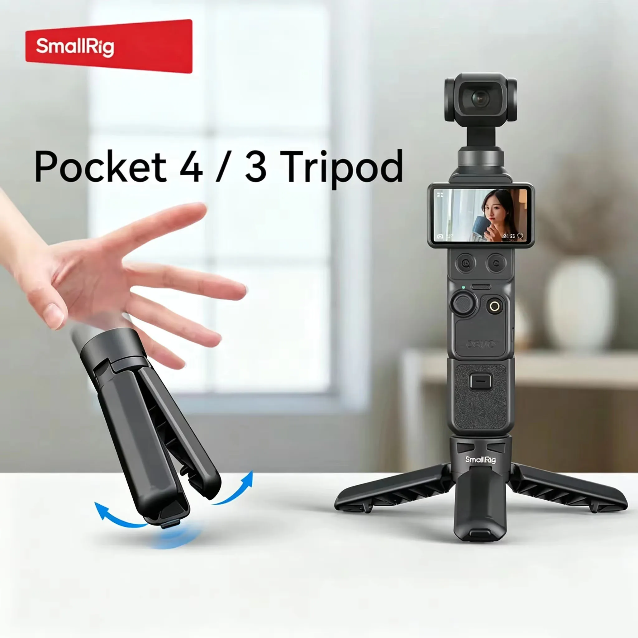 Picture 4: SmallRig Mini Desktop Tripod One-Click Quick Release  For DJI Osmo Pocket 4P / 3 / 4 Gimbal Base Action Camera Mount Accessories
