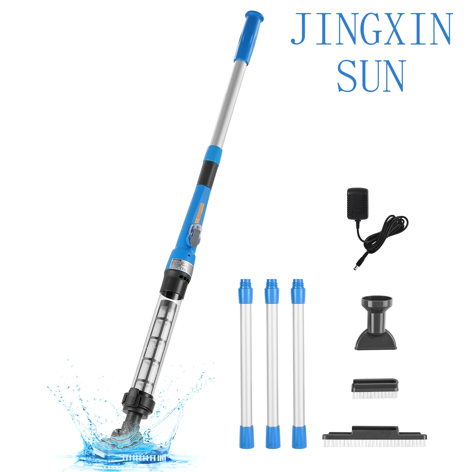 VEVOR  Vacuum 8.5 GPM Handheld Cordless  Cleaner Retractable & Rechargeable Cleaner for Above Ground/Inground