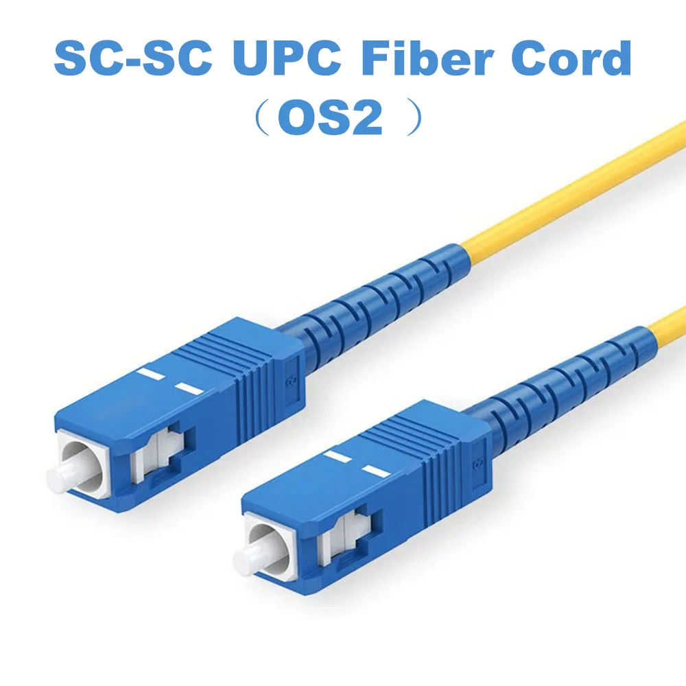 OS2 SC to SC UPC Fiber Optic Patch Cable 3.0mm 9/125μm Simplex LSZH SMF Patch Cord for FTTH Home Optical Network LAN Cabling
