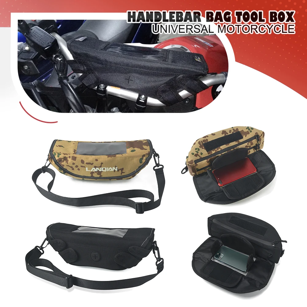 

Motorcycle Handlebar Travel Bag Waterproof Dustproof Handlebar Storage Bag For Suzuki V-Strom 800 VStrom DL 800 DL800 2024 2025