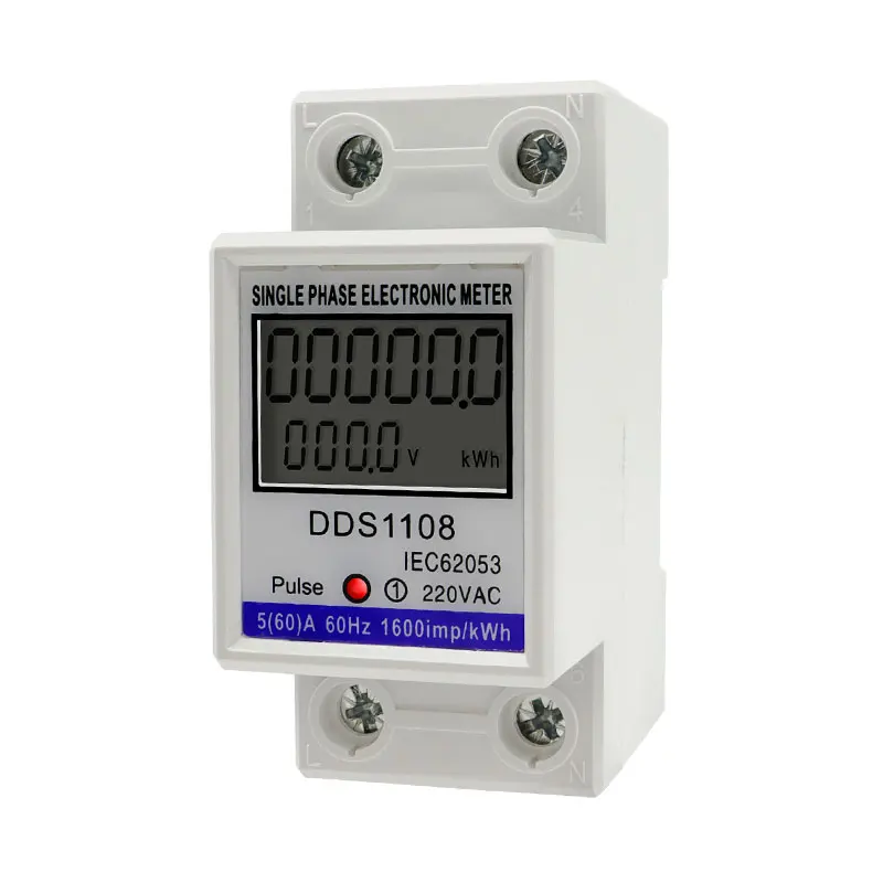 Multimeter Digital Electric Energy Power Meter With Or Without Backlight KWH V A W  Single Phase Wattmeter AC 230V 50/60Hz