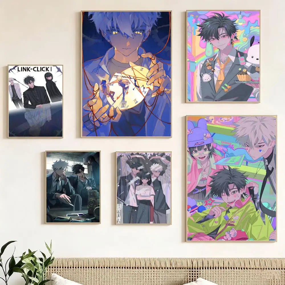 Chinese Anime L-Link Click Poster Print Painting Home Decor for Bedroom Living Room Hallway