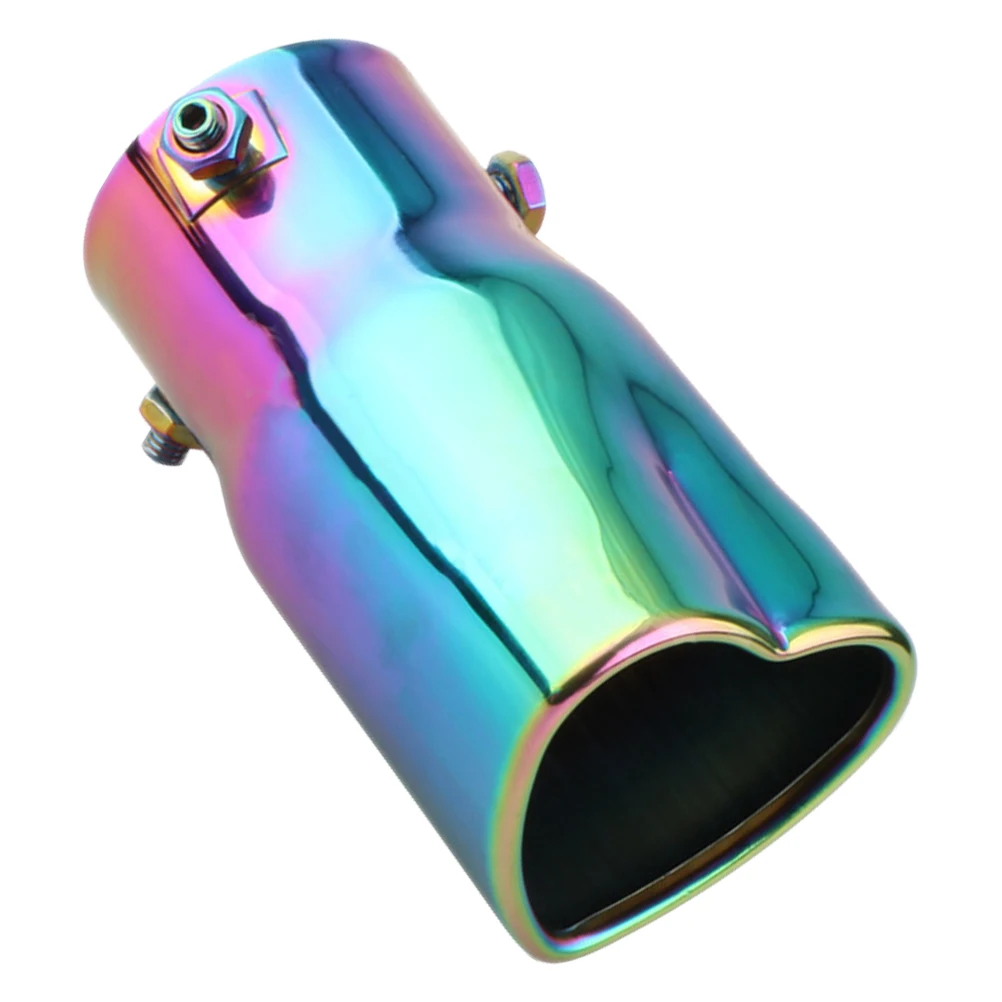 

Stainless Steel Love Heart Single Outlet Exhaust Tip Muffler Car Exterior Accessories Colorful Coating Durable Quality