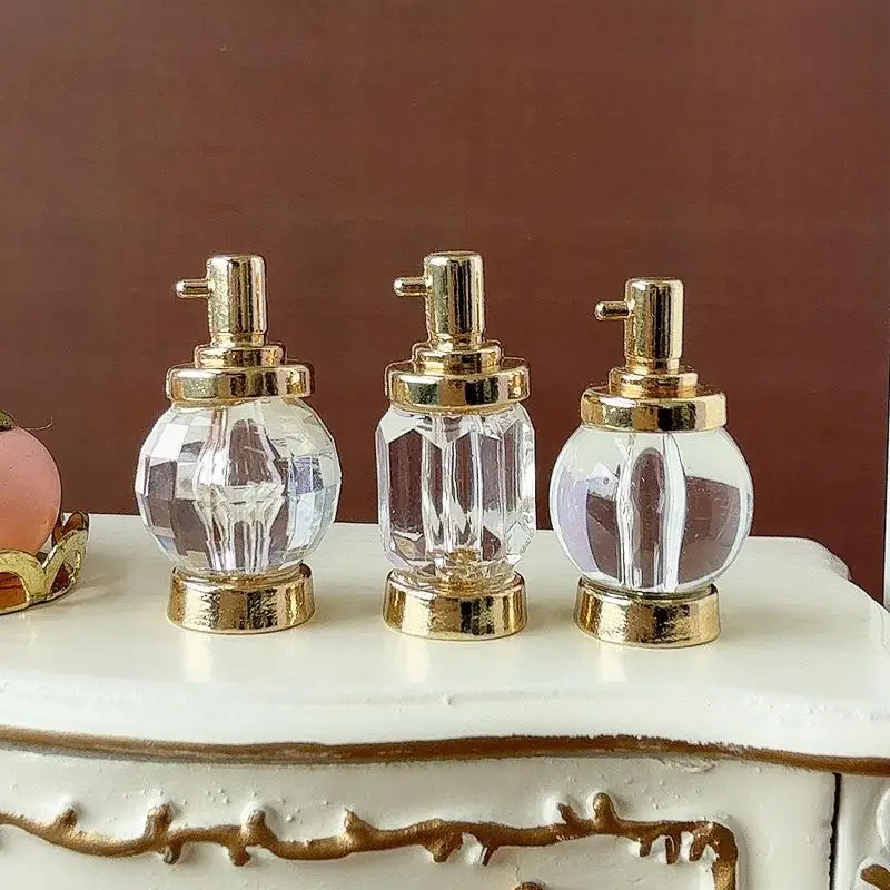 

2PCS Mini Home Decoration 1/12 Scale Miniature Dollhouse Perfume Bottle Model Ornament For Doll Accessories Toy