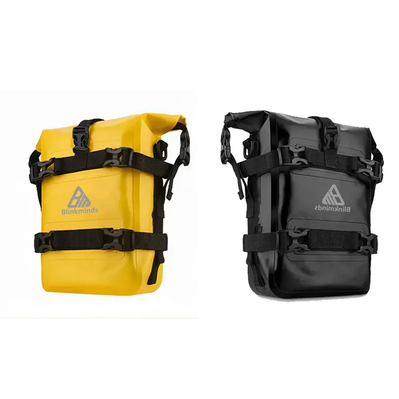

Motorcycle Bumper Mount Bag 6L Waterproof Crash Bar Side Pouch Detachable Shoulder Strap for Riding Gear Tools Accessories