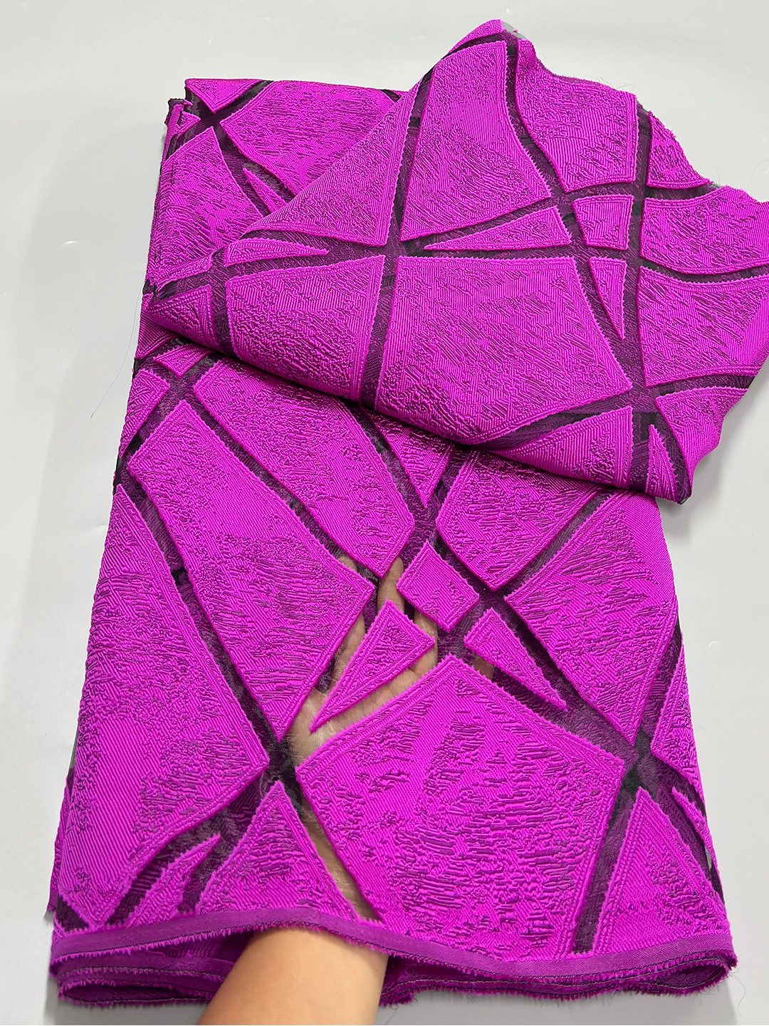 Latest French Jacquard Organza Lace Fabric 2024 High Quality African Brocade Jacquard Fabric For Nigerian Women Wedding Dress