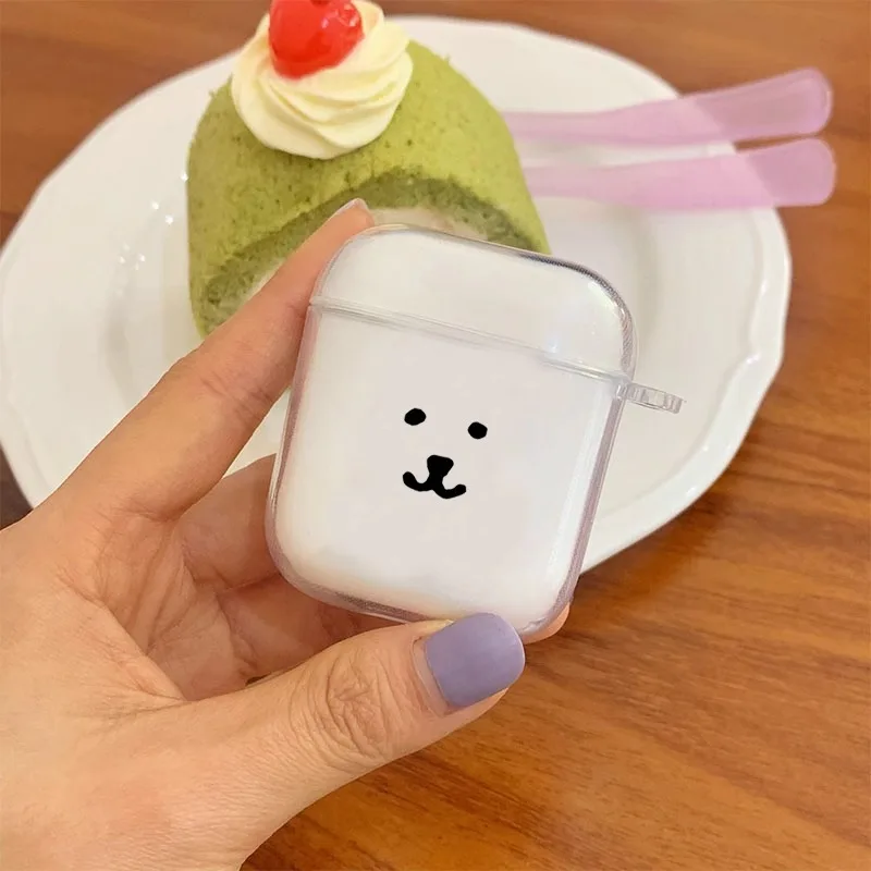 حافظة حماية جديدة لسماعات الأذن على شكل الدب الكرتوني مناسبة لأجهزة Airpods Pro 3/4 Apple Bluetooth 1/2