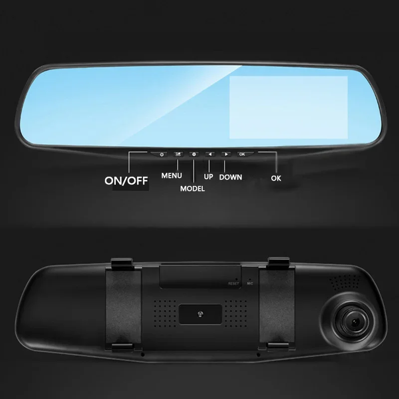 Espelho retrovisor do carro dvr 1080p lente dupla condução gravador de vídeo câmera painel retrovisor 4.3/2.8 polegada acessórios eletrônicos do carro