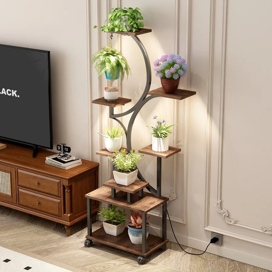 Plant Stand Indoor with Grow Lights - 62