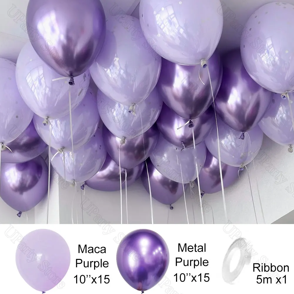 30/60 قطعة بالونات الأرجواني 10 بوصة لوتس الباستيل المعادن الأرجواني بالونات اللاتكس لعيد ميلاد الزفاف استحمام الطفل الطرف الديكور صالح #3