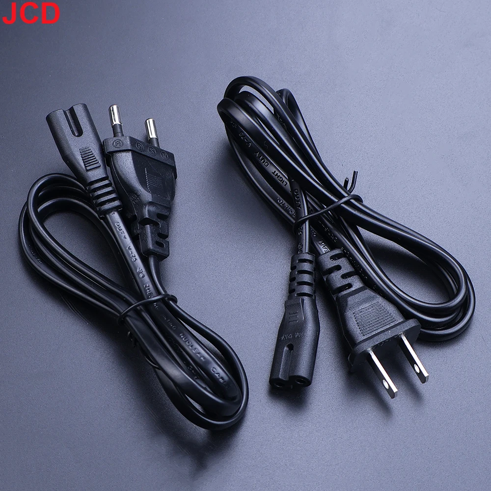 JCD 1 Stück EU US AC-Stromkabel 2-polig IEC C7 Stromverlängerungskabel für PS2 PS3 Slim PS4 PS5 PSP PSV für CD-Player Laptop Radio – Detail 4