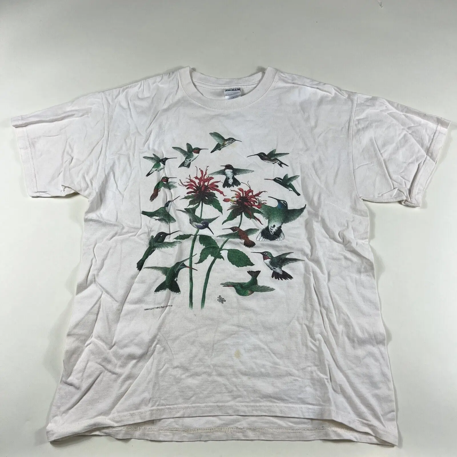 Vintage 1999 Tom Griffin Humming Bird T Shirt L