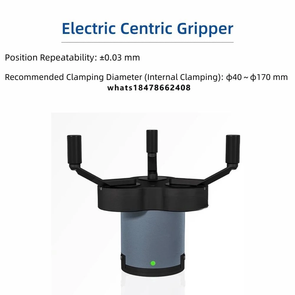 Long-Stroke 3-Jaw Centering Electric Gripper Precise Stable Cylindrical Part Handling Robot End Effector