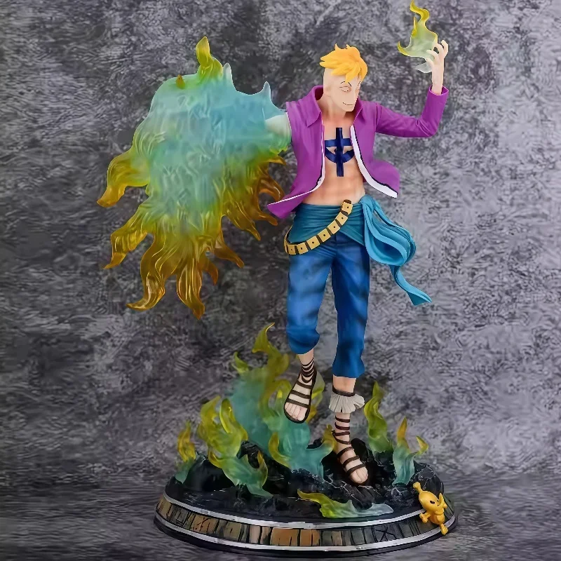 Anime One Piece Whitebeard Pirates Marco Battle Ver. Gk PVC Action Figure Manga Statue Sammlung Modell Glow Spielzeug Puppe Geschenke