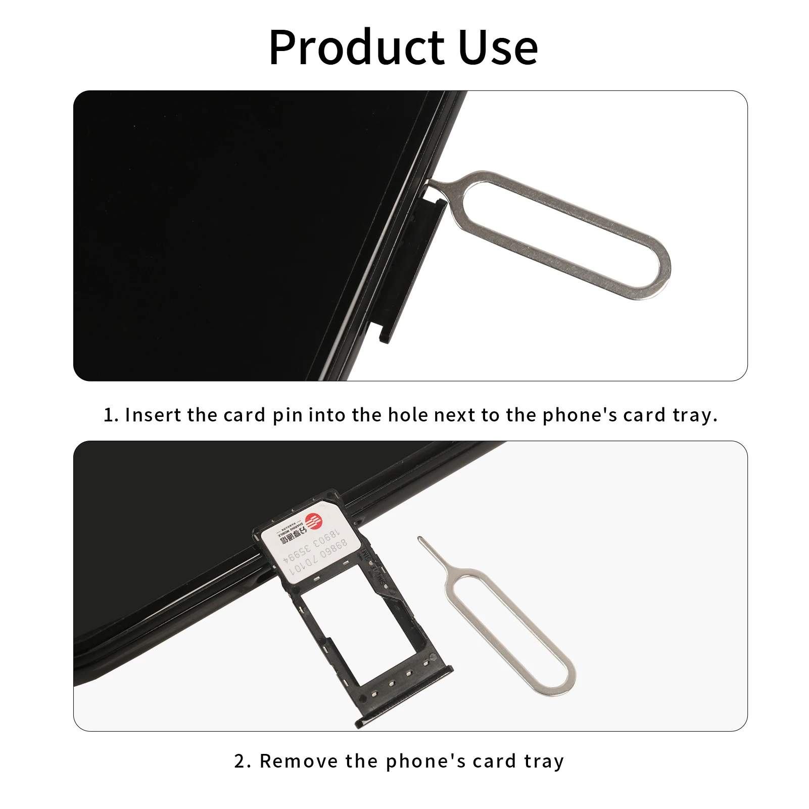 SIM card case pin ejector removal tool pin opener ejector for all iPhone, Apple iPad, HTC, Samsung Galaxy and other smartphones