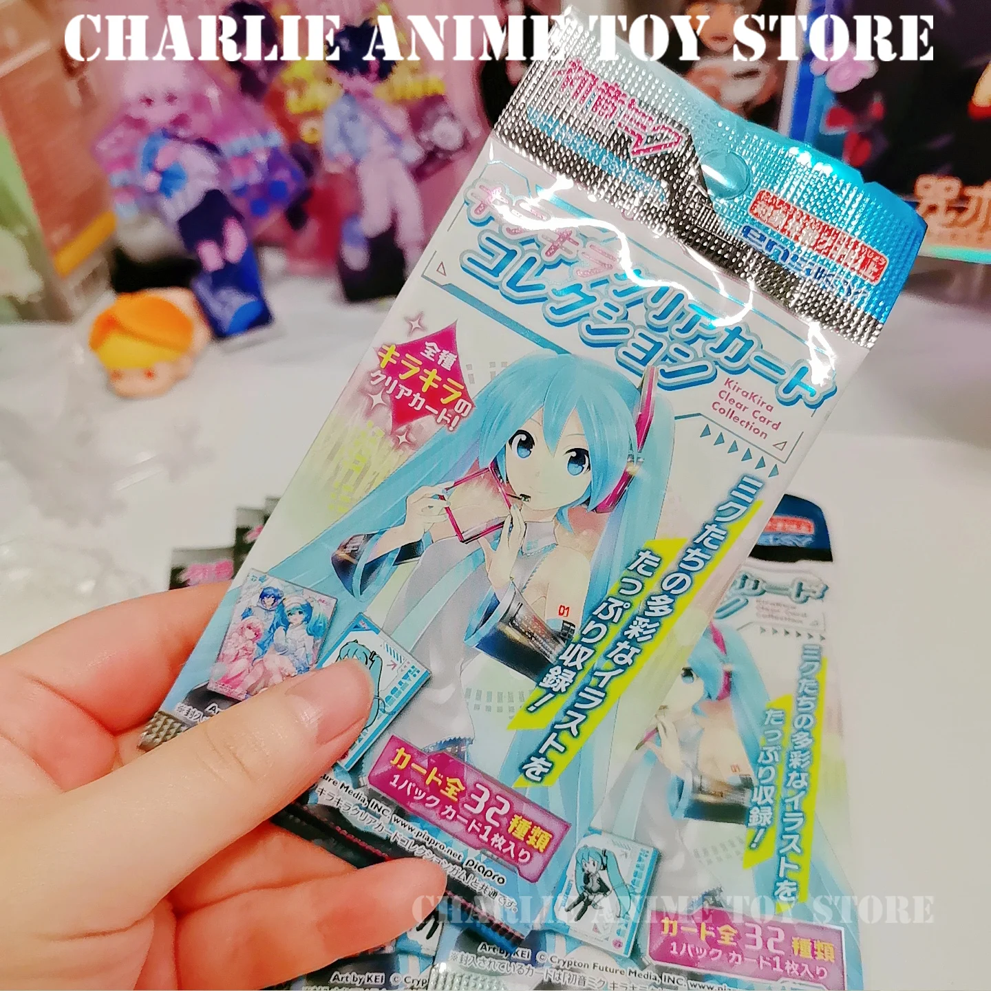 Figura Original japonesa de Hatsune Miku, bolsa ciega de tarjeta, tarjeta Flash de Anime, colección de seguidores, juguete, regalos de cumpleaños para niños