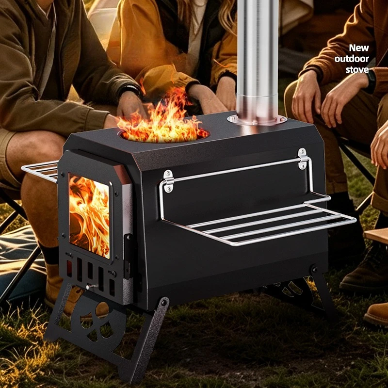 Factory Direct Compatible with2026 Travel Wood Stove Outdoor Picnic Camping Heating Smokeless Folding Stove