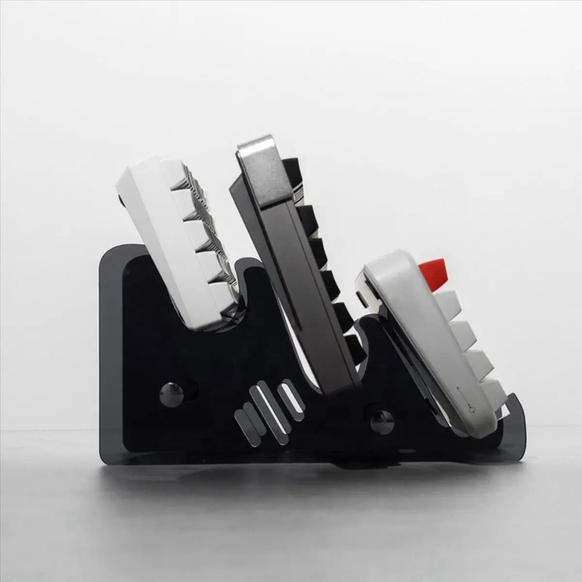 

Okay 3X Keyboard Stands 3-Tier Mechanical Keyboard Display Stand Black Acrylic Holder Stand Gaming Keyboard Plate Holder