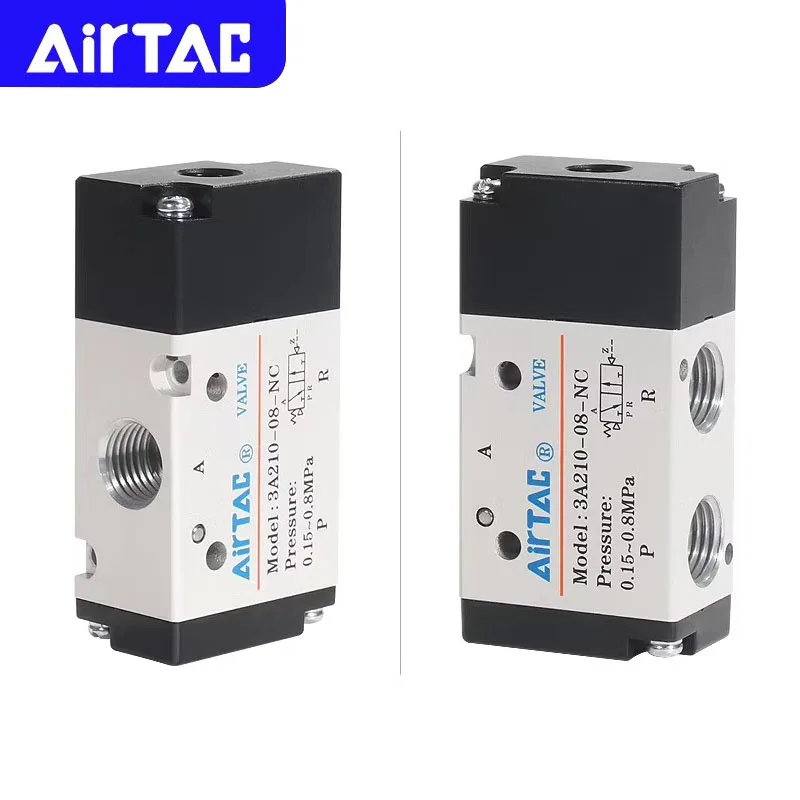 

AIRTAC 3A110-M5 3A110-06 3A210-06 3A210-08 3A310-08 3A310-10 NC/NO Original Pneumatic 3/2way Single Air Control Valve