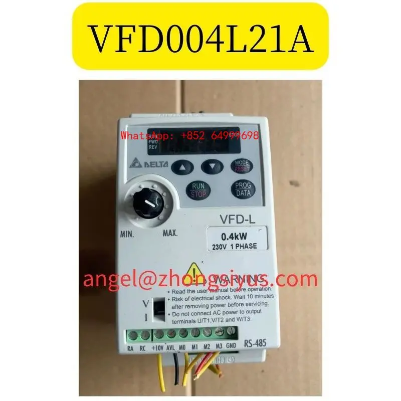 

VFD004L21A Б/у Дельта-инвертор 0,4 кВт, 220 В, функция работы ОК