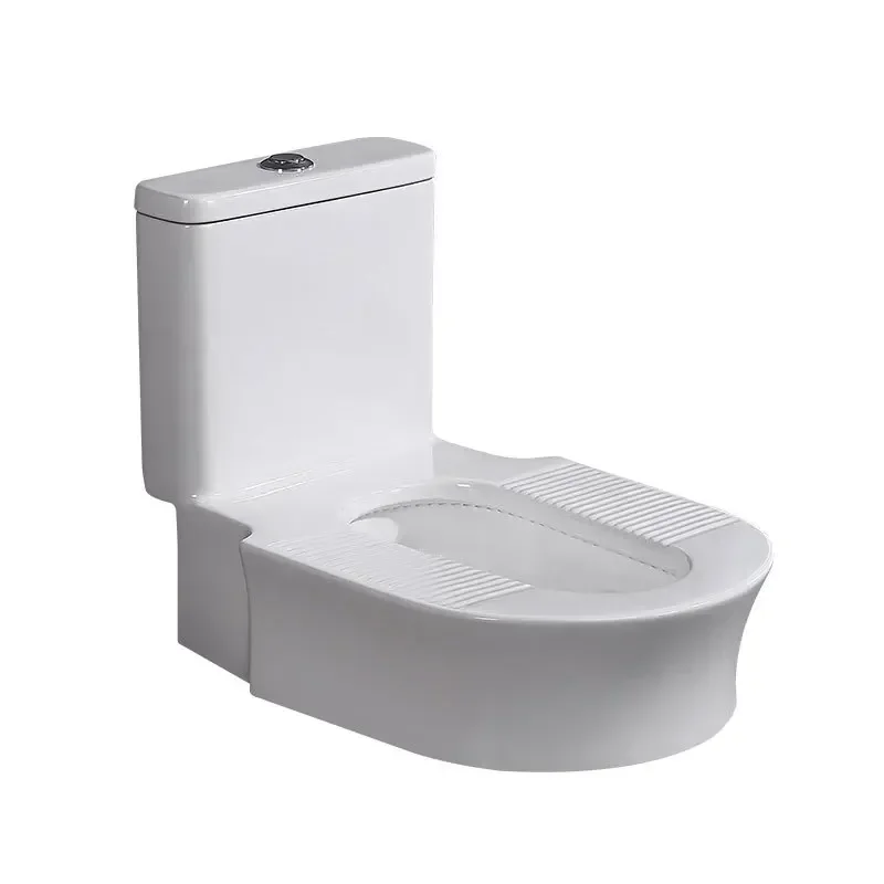 Toilet, household toilet, modified squatting toilet, surface mounted, no digging, ceramic anti odor desktop