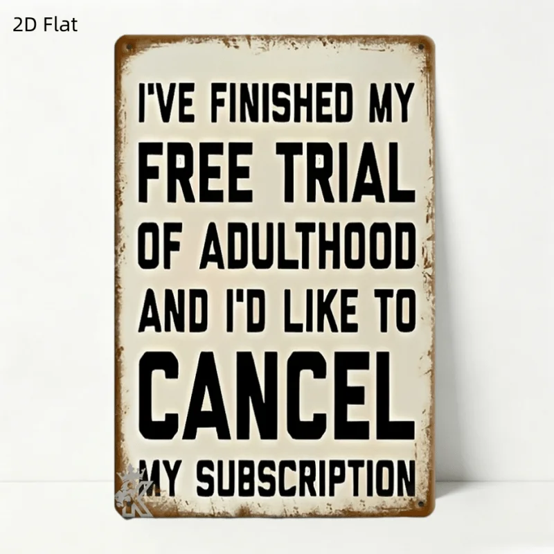 2D Flat Metal Wall Sign 