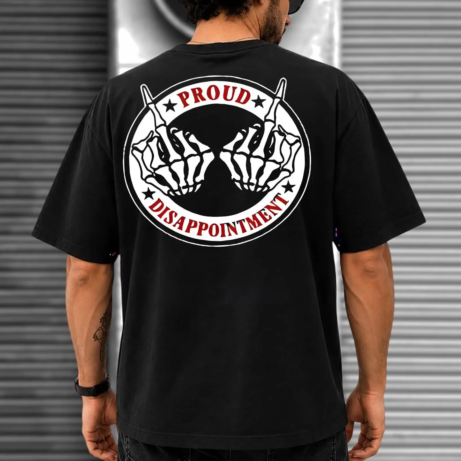 Proud Disappointment Skeleton Middle Finger T Shirt Dark Humor Meme Sarcastic SweaT Funny vintage Washed Stretched graphic