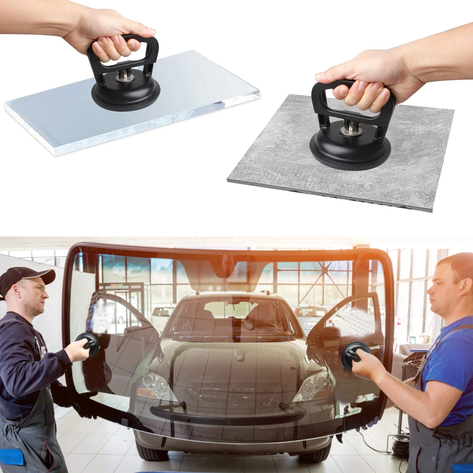 كوب شفط زجاجي عالي التحمل من الألومنيوم لوحة مكنسة كهربائية وحامل مقبض خطافات Du #6