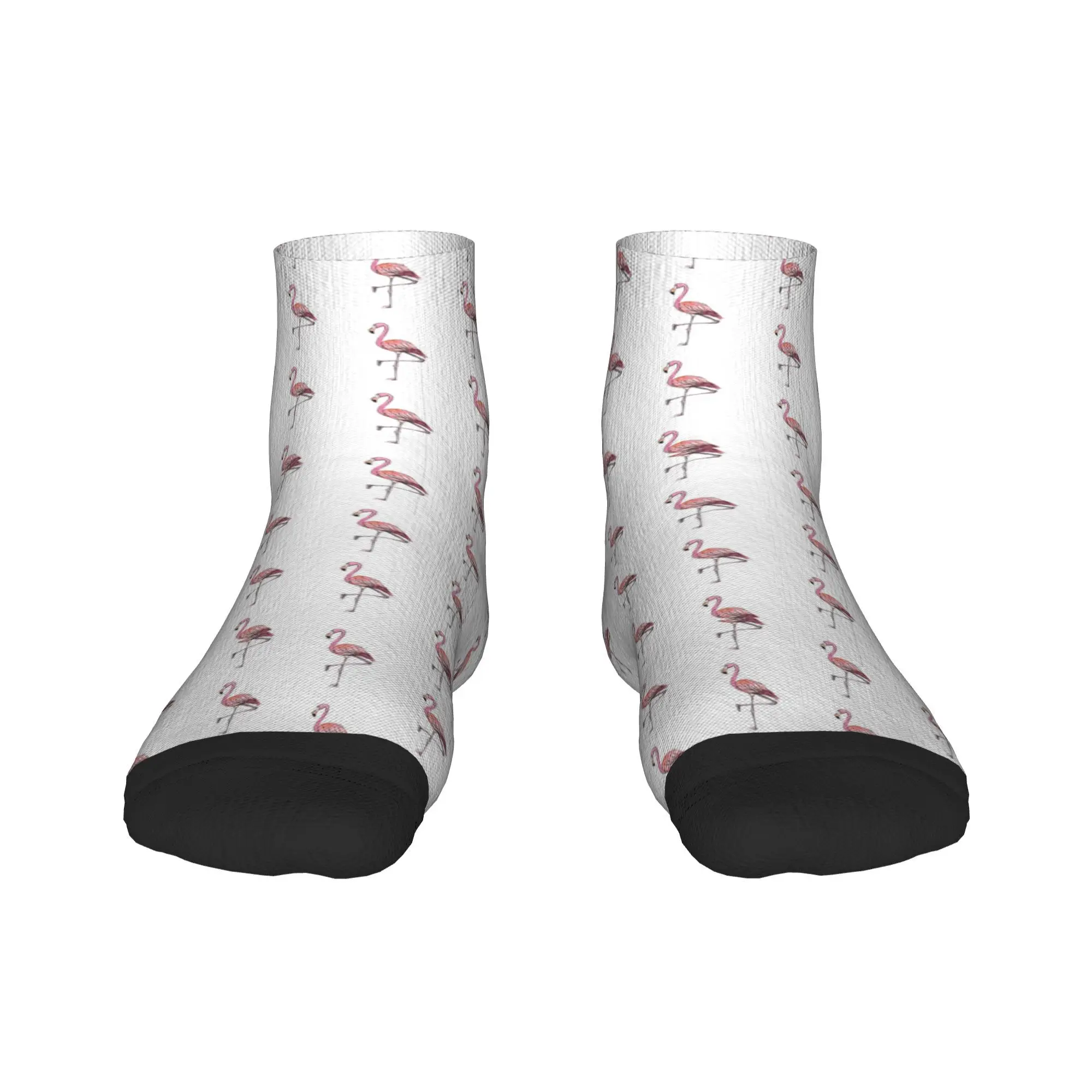 

Pink Watercolour Flamingo with Splashes Socks Harajuku Stockings All Season Socks Accessories for Man's Woman's Birthday Present