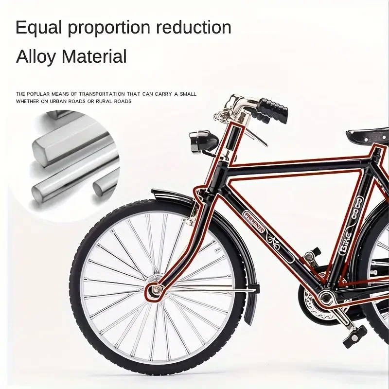 Simulation Retro 28 Metal Die-cast Bicycle Model Creative DIY Home Decoration 1:10 Decoration Adult Fun Toy Decoration Crafts