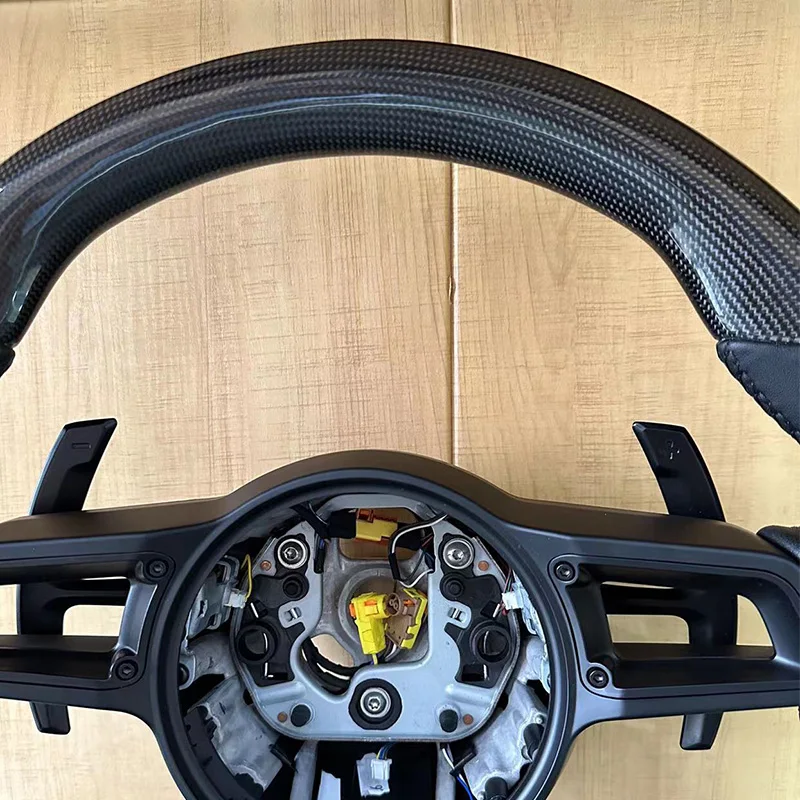 SJC Customized For Porsche 911 987 970 971 cayenne panamera 718 old model to new carbon fiber steering wheelcustom