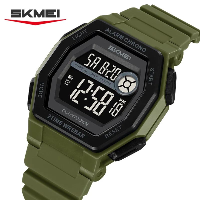 

SKMEI 2552 цифровые наручные часы с таймером и будильником для мужчин и женщин, водонепроницаемые электронные часы с датой, спортивные часы с хронографом, обратный отсчет
