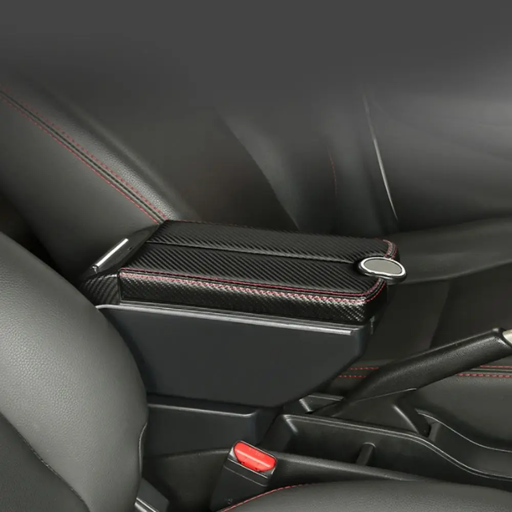 

Карбоновый автомобильный подлокотник класса, регулируемый с подстаканником, подлокотник, консольный ящик, USB-порт, подлокотник