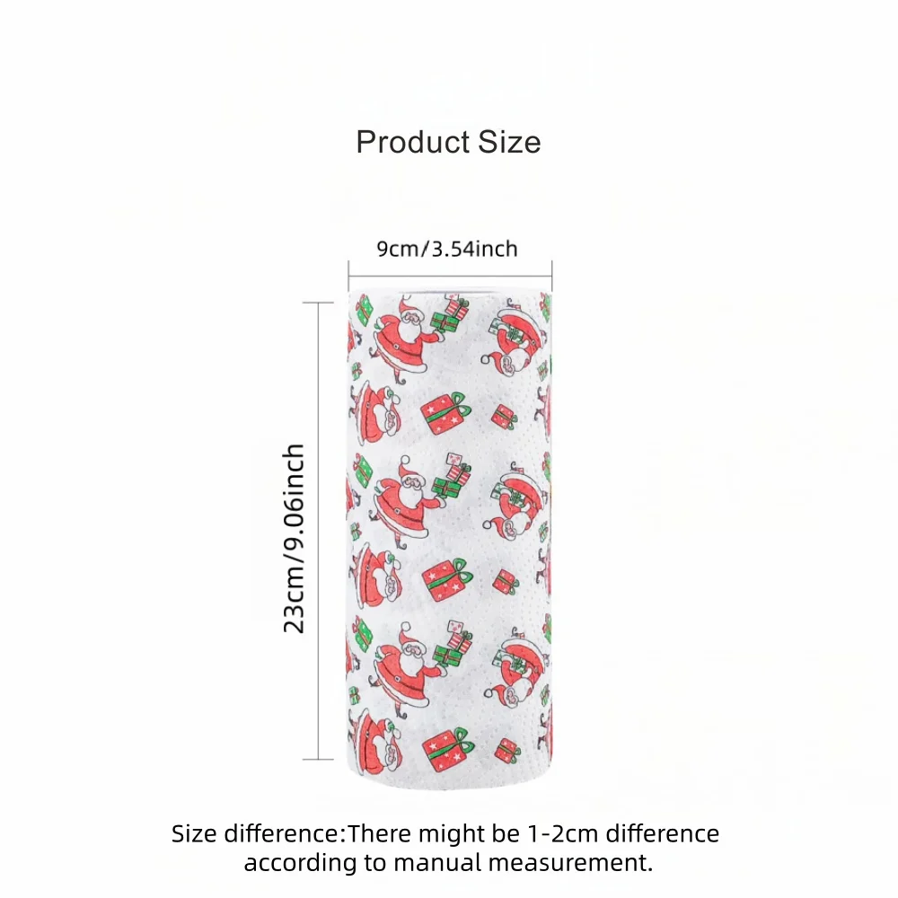 2/3pcs Christmas Toilet Paper Roll, Cute Random Pattern Novelty Napkin Roll, Thickened Fun Bathroom Tissue for Home Party Decor