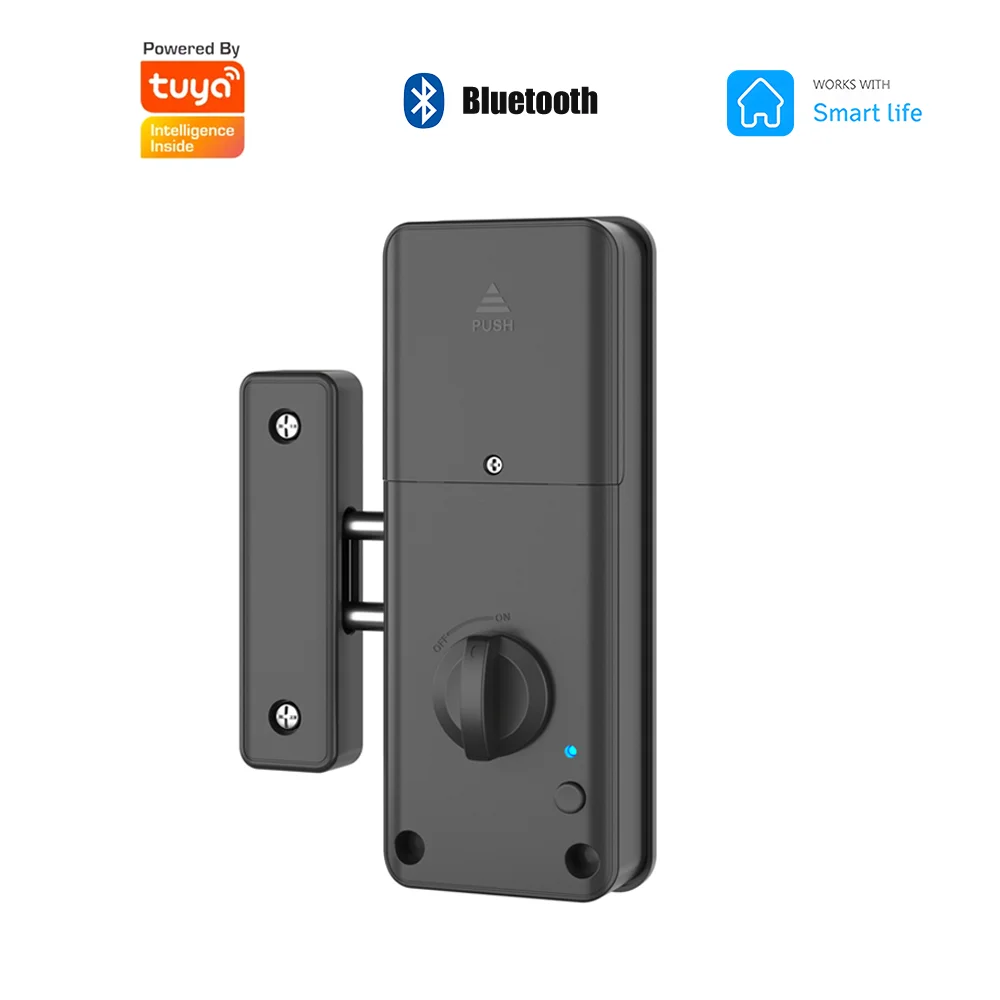 

Tuya Smart Door Lock No Drilling Indoor Invisible Lock Support Bluetooth Tuya Or IC Card Lock Smart Home Works With Smart Life