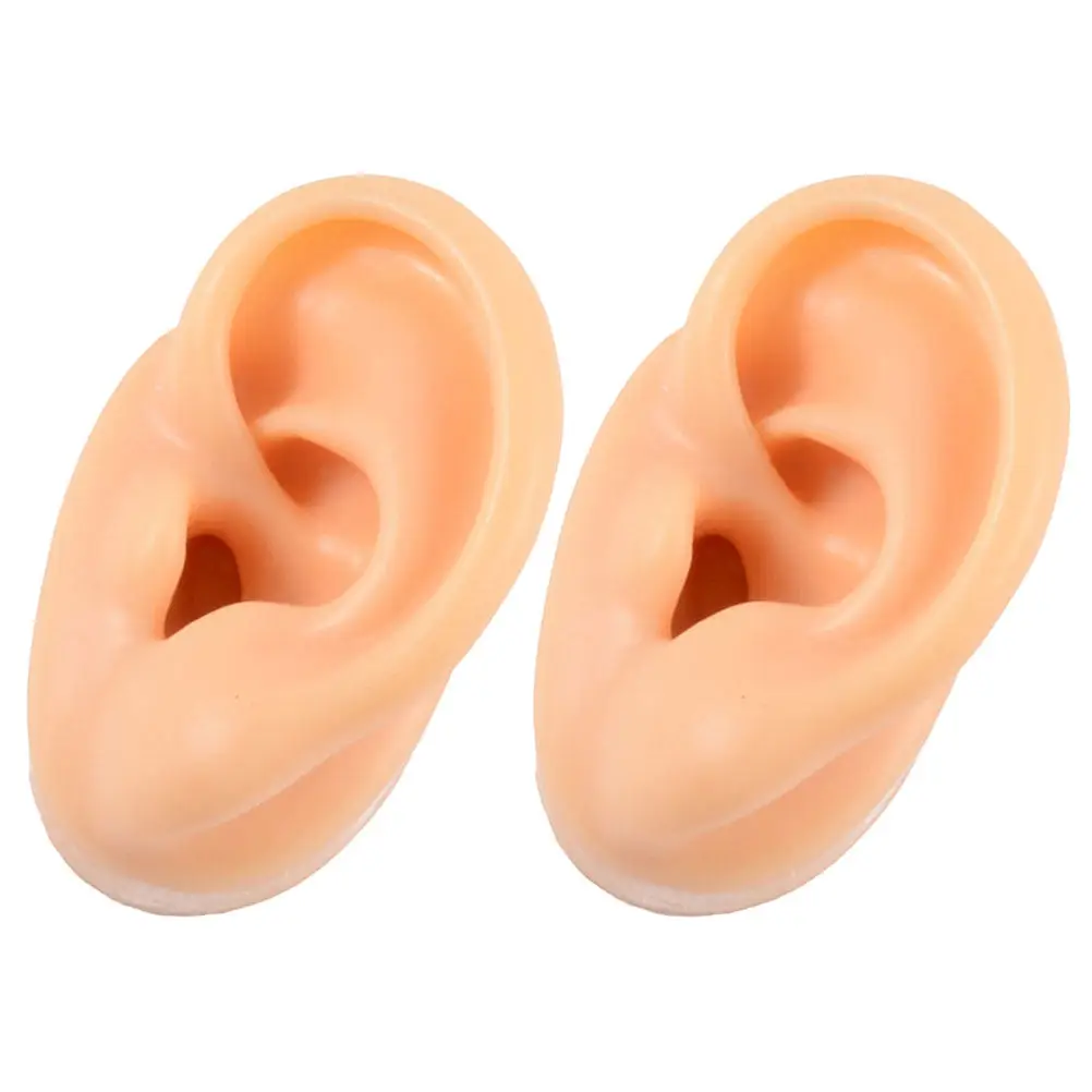 

2Pcs Silicone Ear Models Smooth Fake Ears for Piercing Practice Display Training Ear Parts Silicone Body Parts