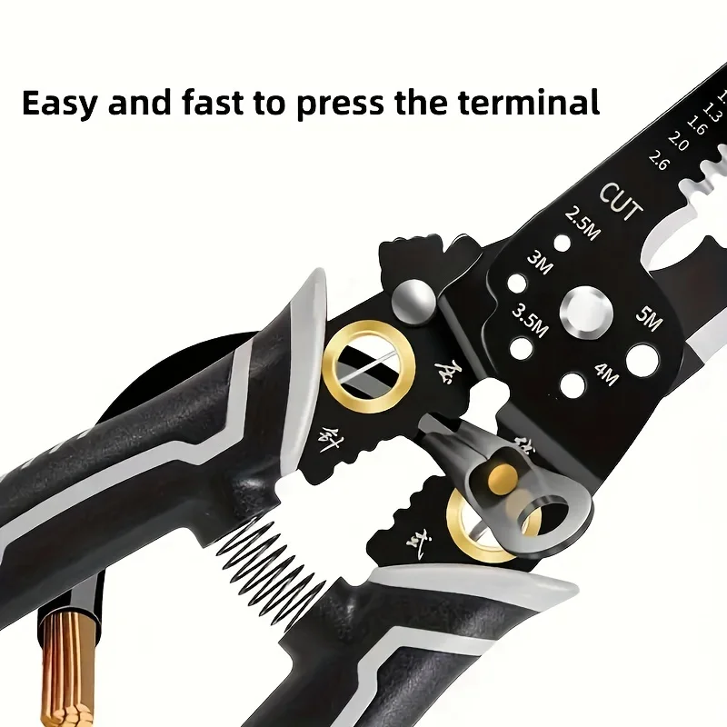 Nine-in-one Multi-functional Broken Wire Stripper, Electrician Special Split Winding Cutter Wire Stripping Skin Crimping Pliers