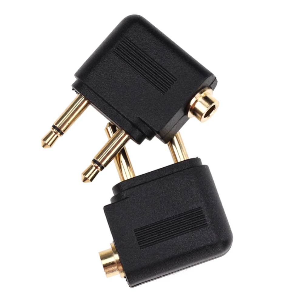 

Gold Plated 3.5mm Airline Airplane Earphone Headphone Mono Audio Converter Travel Jack Plug Splitter Adapter