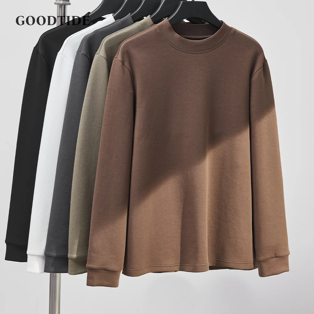 

Men's Solid Color Round Neck Long Sleeve T-Shirt Cotton Autumn Comfortable Breathable Casual Top Men's Bottoming Shirt Pullover