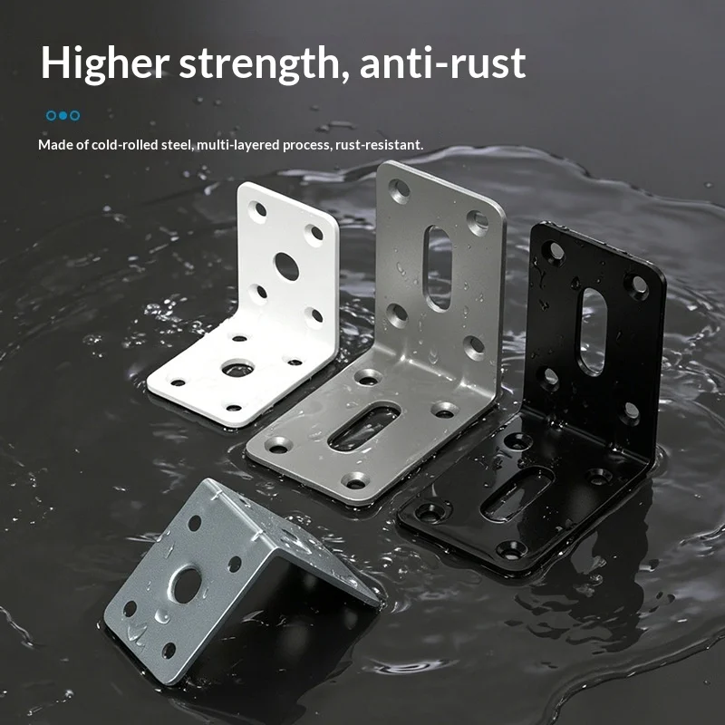 Right Angle Reinforced Layer Board Support 90° Corner Code Wooden Board Table Chair Cabinet Connector Iron Layer Corner Code