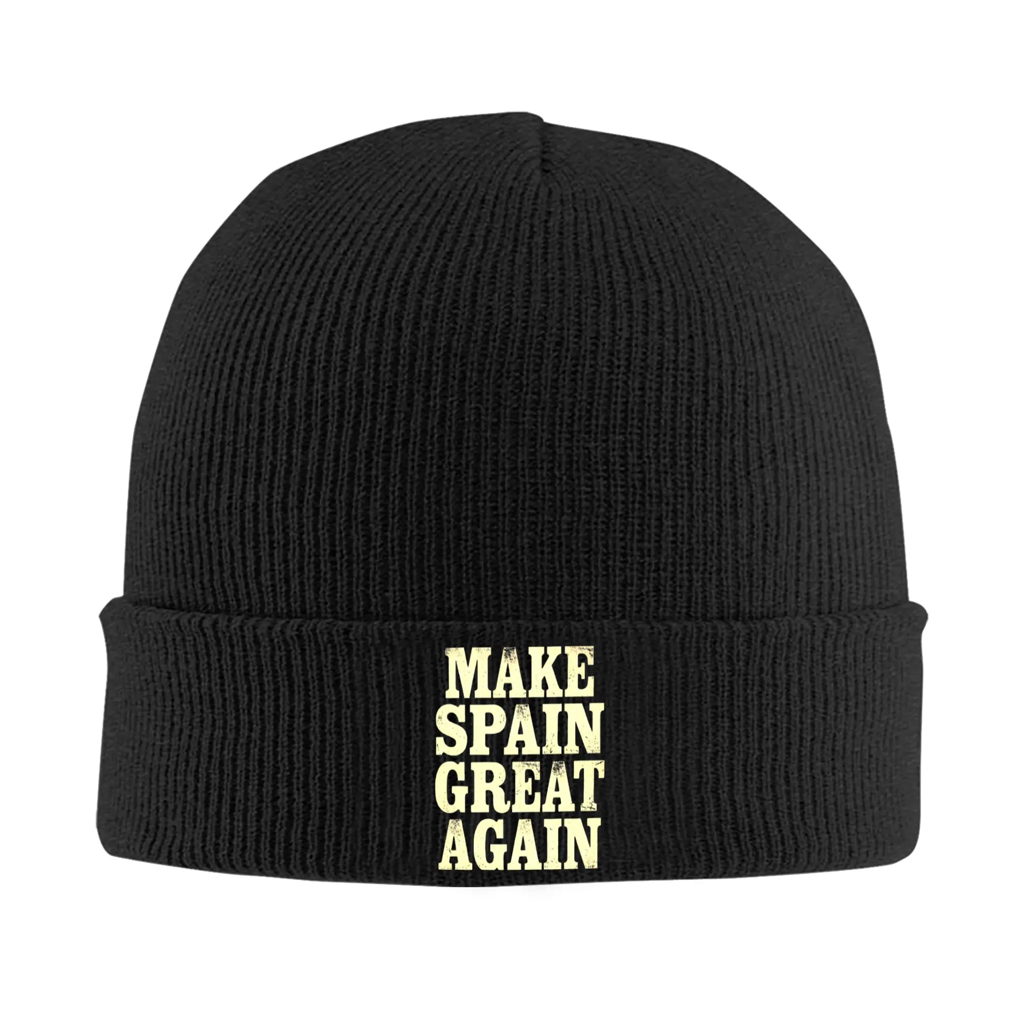 Make Spain Great Again Vintage Look  Bonnet Hats  Beanie Hats Winter Skullies Beanies Cute Adult Unisex Hippie Warm Soft Cap