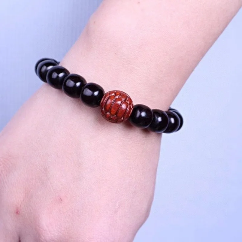 

Indian small-leaf rosewood 1.0*1.1 vintage beads, high oil content, dense old material, suitable for men and women's bracelets a