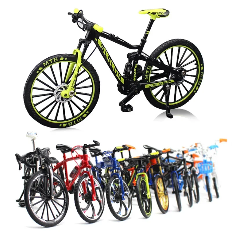 Mini modèle de vélo en alliage pour enfants, jouet en métal moulé sous pression, vélo de montagne à doigts, jouet de course, collection de simulation, cadeau pour garçons, 1:10