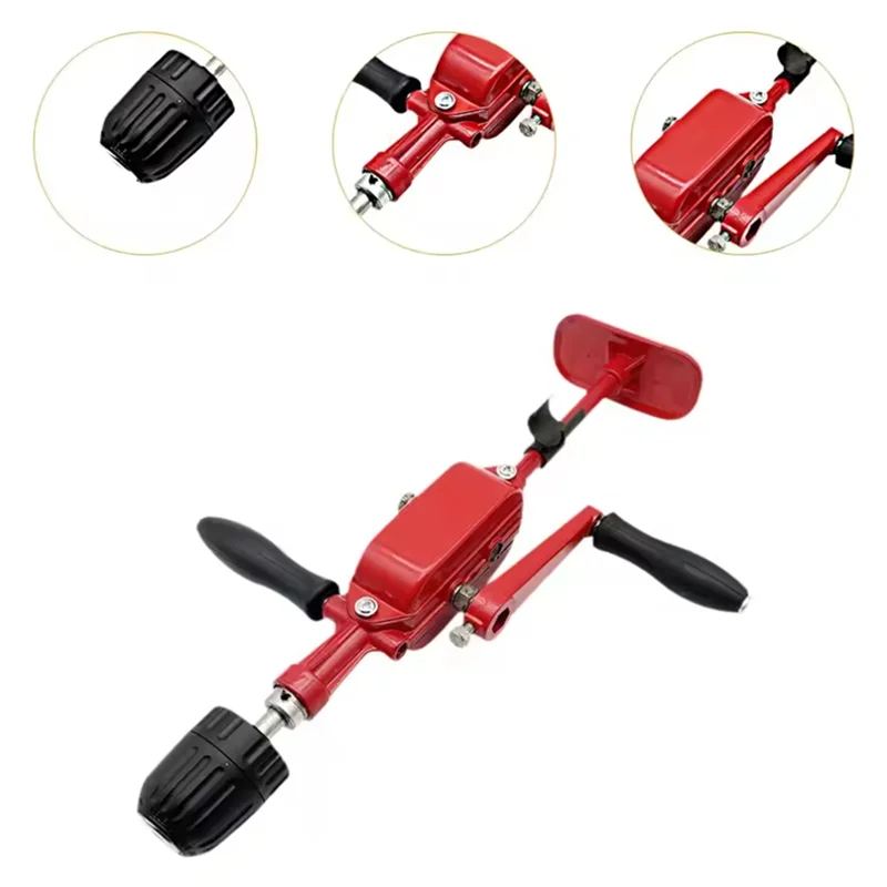 Hand Crank Drill DIY Adjustable Speed Comfortable Hand Tool For Professional