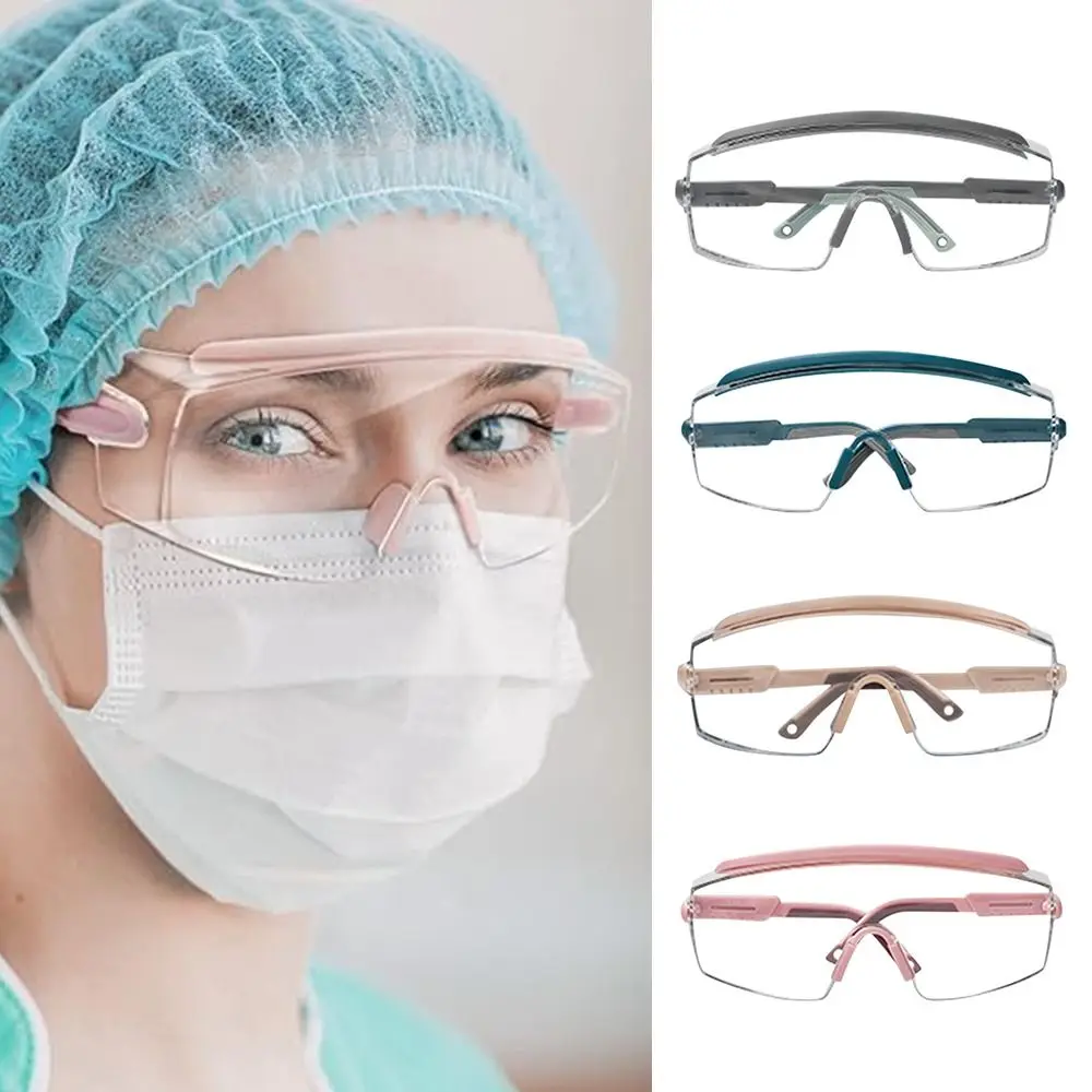 Safety Goggles Over Glasses, Anti Fog Safety Glasses with Clear Wraparound Lens, Protective Eyewear