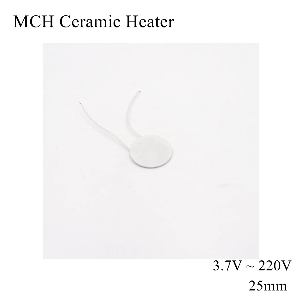 Round 25mm 12V 110V 220V MCH High Temperature Ceramic Heater Circle Alumina Electric Heating Board Plate Band HTCC Metal Dry