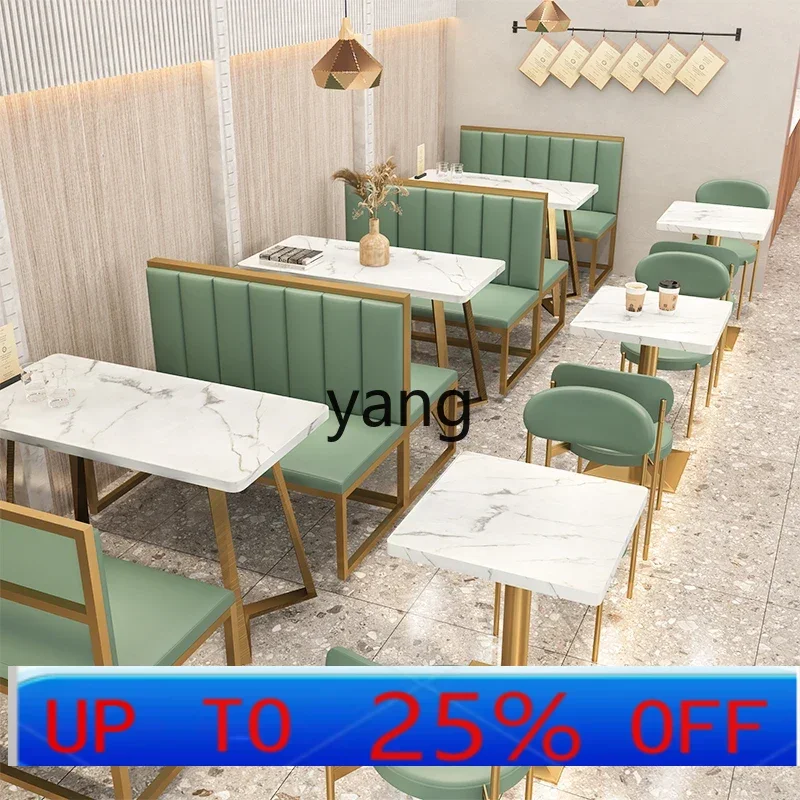 

LTT dessert milk tea shop table and chair combination wall card seat sofa
