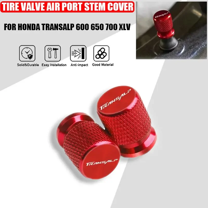 2 Pcs Motorcycle Accessories For HONDA TRANSALP 600 650 700 XLV Transalp Aluminum Alloy Tire Valve Air Port Stem Cover Caps