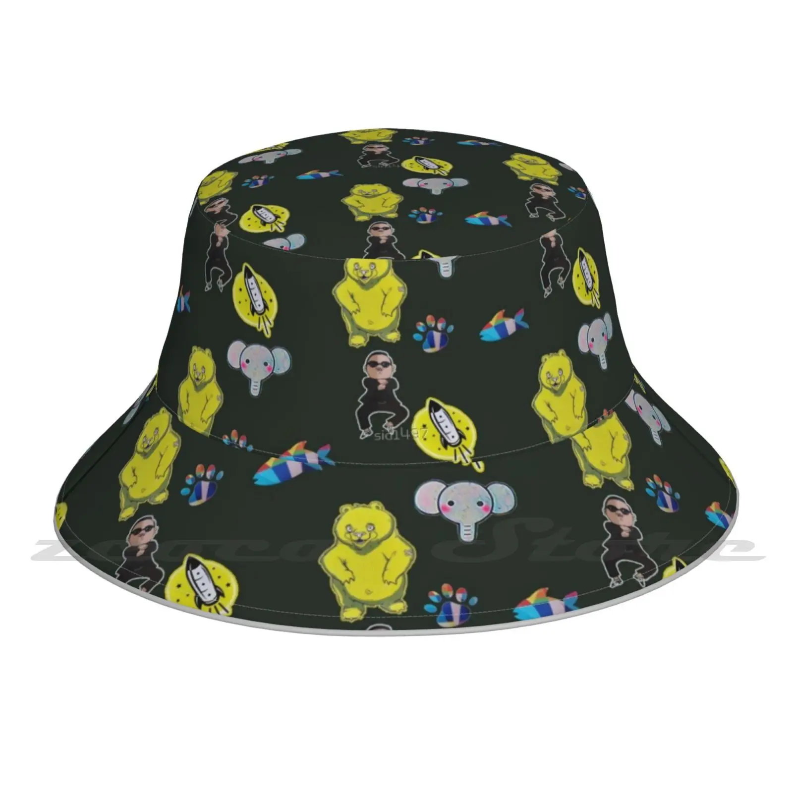 Golden Cat Bucket Hat Fashion Soft Personalized Pattern Gift Cap Moonshell Knots Dots Collection Neo Knots Dana Kester Mccabe